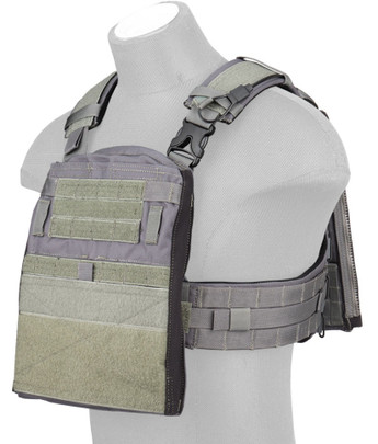 Crye Precision Licensed AVS Adaptive Vest System Plate Carrier, Urban Gray
