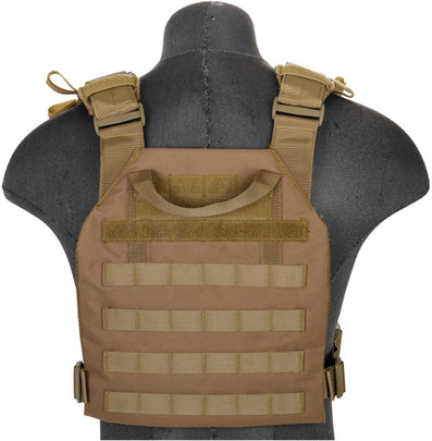 Lancer Tactical Nylon QR Lightweight Tactical Vest, Khaki