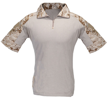Lancer Tactical Combat Uniform BDU Short Sleeve Shirt, XS, Digital Desert