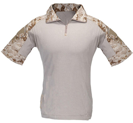 Lancer Tactical Combat Uniform BDU Short Sleeve Shirt, XS, Digital Desert