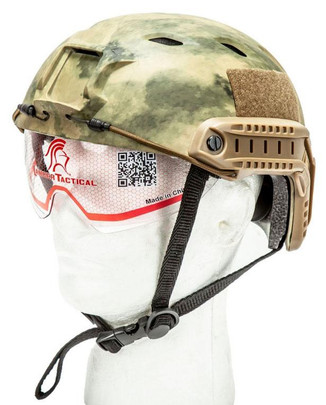 Lancer Tactical Airsoft BJ Type Basic Visor Helmet, Medium, Army Tactical