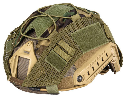 Lancer Tactical 1000D Nylon Polyester Bump Helmet Cover, Woodland