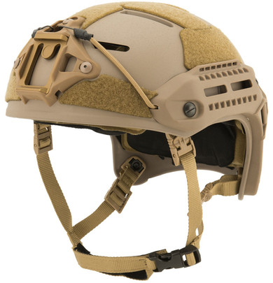 Lancer Tactical MT Helmet w/ Side Rails and Shroud, Tan