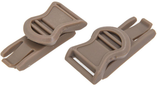 Lancer Tactical Airsoft 19mm Goggle Swivel Clips, Dark Earth
