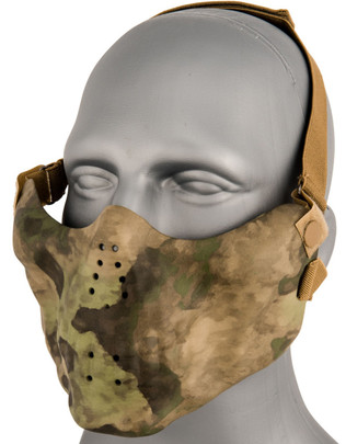 Airsoft Megastore Armory Tactical Skull Lower Face Mask w/ Foam Padding, Foliage Green