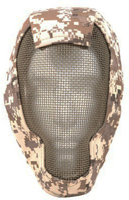 Black Bear Airsoft Rampage Steel Mesh Face Mask, Desert Marpat