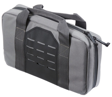 Code 11 13" Nylon Fabric Pistol Bag w/ Laser Cut Molle Panel, Night Grey