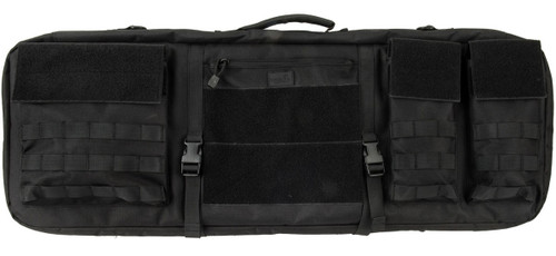 Lancer Tactical 1000D Nylon 3-Way Carry 35" Double Rifle Gun Bag, Black