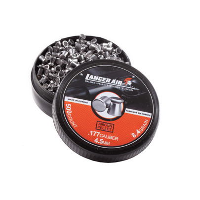 Lancer Air .177 Cal 8.4 Grain Lead Alloy Flathead Pellets, 500ct