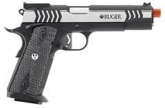 SRC Ruger SR1911 Competition CO2 Blowback Airsoft Pistol, Silver/Black