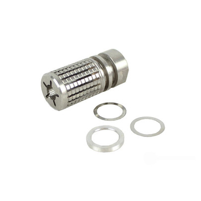 Atlas Custom Works Stainless Steel SR15 Muzzle Brake, Silver
