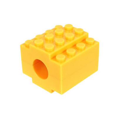 Laylax Block Series Plastic 14mm CCW Flash Hider, Yellow