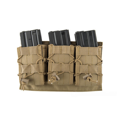 Lancer Tactical 1000D Nylon MOLLE Triple AR Mag Pouch, Tan