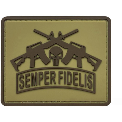 G-Force Semper Fidelis PVC Morale Patch, Tan