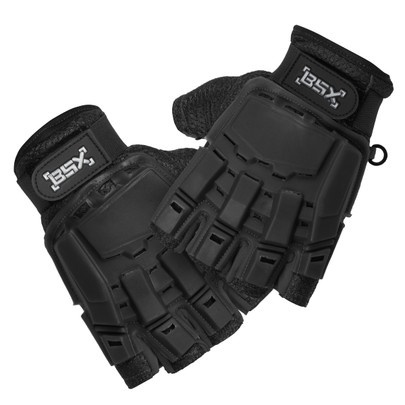 HK Army BSX Half Finger Gloves, Black