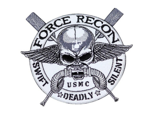 Raptors Tactical 5 Force Recon USMC Swift Deadly Silent Iron On Patch