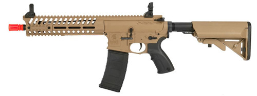Lancer Tactical Multi Mission Carbine Blowback AEG, 10.5, OEM by Lonex, Tan and Black