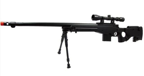 WELL L96 Airsoft Spring Sniper Rifle with Folding Stock, Scope, Bipod, and Monopod WELL L96 Airsoft Spring Sniper Rifle with Folding Stock, Scope, Bipod, and Monopod
