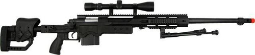 WELL Airsoft Spring EBR Sniper Rifle with Folding Stock, Scope, Bipod, and Quad RIS WELL Airsoft Spring EBR Sniper Rifle with Folding Stock, Scope, Bipod, and Quad RIS