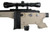 WELL L96 Airsoft Spring Sniper Rifle with Folding Stock, Scope, Bipod, and Monopod - FDE/Tan