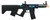 Lancer Tactical Enforcer Series NEEDLETAIL Skeleton ProLine Low FPS AEG Airsoft Rifle, Black / Navy Blue