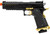 Lancer Tactical Knightshade Hi-Capa Gas Blowback Airsoft Pistol, Black/Gold