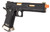 WE-Tech Hi-Capa 6 IREX Competition Full Auto Gas Blowback Airsoft Pistol, Black/Gold Barrel