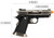 WE Tech 3.8 Hi-Capa Deinonychus Gas Blowback Airsoft Pistol, Silver/Black