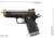 WE-Tech Hi-Capa 3.8 Full Auto Velociraptor Gas Blowback Airsoft Pistol, Black/Silver