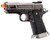 WE-Tech Hi-Capa 3.8 Full Auto Velociraptor Gas Blowback Pistol, Black/Silver