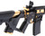 Lancer Tactical Low FPS Enforcer Blackbird Skeleton Airsoft AEG Rifle, Black/Gold