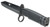 Echo1 MK9 Tactical Training Knife w/ Bayonet Attachment and Hard Plastic Sheath, Black