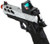 Lancer Tactical Stryk Hi-Capa 4.3 Gas Blowback Airsoft Pistol w/ Reflex Red Dot Sight, Black & Silver