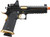 Lancer Tactical Knightshade Hi-Capa Gas Blowback Airsoft Pistol w/ Reflex Red Dot Sight, Black/Gold