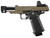 ARCTURUS Vanguard 4.3" Hi-Capa GBB Airsoft Pistol w/ Optics Ready Slide & Compensator & ARS-1 Red Dot Combo, Black/Tan
