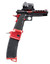 Custom Lancer Tactical LAMIA Stryk Hi-Capa 5.1 GBB Airsoft Pistol, Black/Red