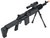 UK Arms Spring Sniper Airsoft Rifle and P618 Pistol Combo with Laser and Flashlight, Black
