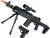 UK Arms Spring Sniper Airsoft Rifle and P618 Pistol Combo with Laser and Flashlight, Black