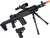 UK Arms Spring Sniper Airsoft Rifle and P618 Pistol Combo with Laser and Flashlight, Black