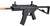 Double Eagle M307F PDW Polymer Spring Powered Airsoft Rifle, Black