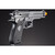 Double Eagle M22 Spring Airsoft Pistol w/ Mock Suppressor, Black/Silver