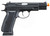 KJW Metal KP09 CZ75 CO2 Gas Blowback Airsoft Pistol, Black