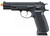KJW Metal KP09 CZ75 CO2 Gas Blowback Airsoft Pistol, Black