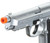 HFC Metal M9 Green Gas Powered NBB Airsoft Pistol, Silver