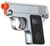 HFC Mini Non-Blowback Gas Airsoft Pistol w/ Mock Suppressor, Silver