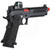 Lancer Tactical Knightshade Hi-Capa Gas Blowback Airsoft Pistol w/ Red Dot Sight, Black/Red