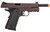 Double Bell M1911 Metal Gas Blowback Airsoft Pistol, Crimson Brown