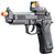 KLI KL-92 Elite IA Optic Ready 6mm Dual Power Gas / CO2 Blowback Airsoft Pistol w/ Red Dot Combo, Black