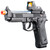 KLI KL-92 Elite IA Optic Ready 6mm Dual Power Gas / CO2 Blowback Airsoft Pistol, Black