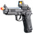 KLI KL-92 Elite IA Optic Ready 6mm Dual Power Gas / CO2 Blowback Airsoft Pistol, Black